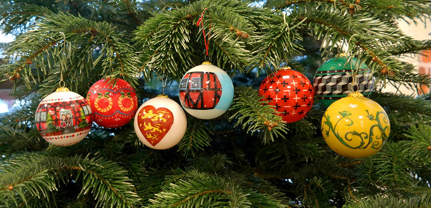 Nyborg Fyn Danmark Julekugler Jul i den gamle Kongeby