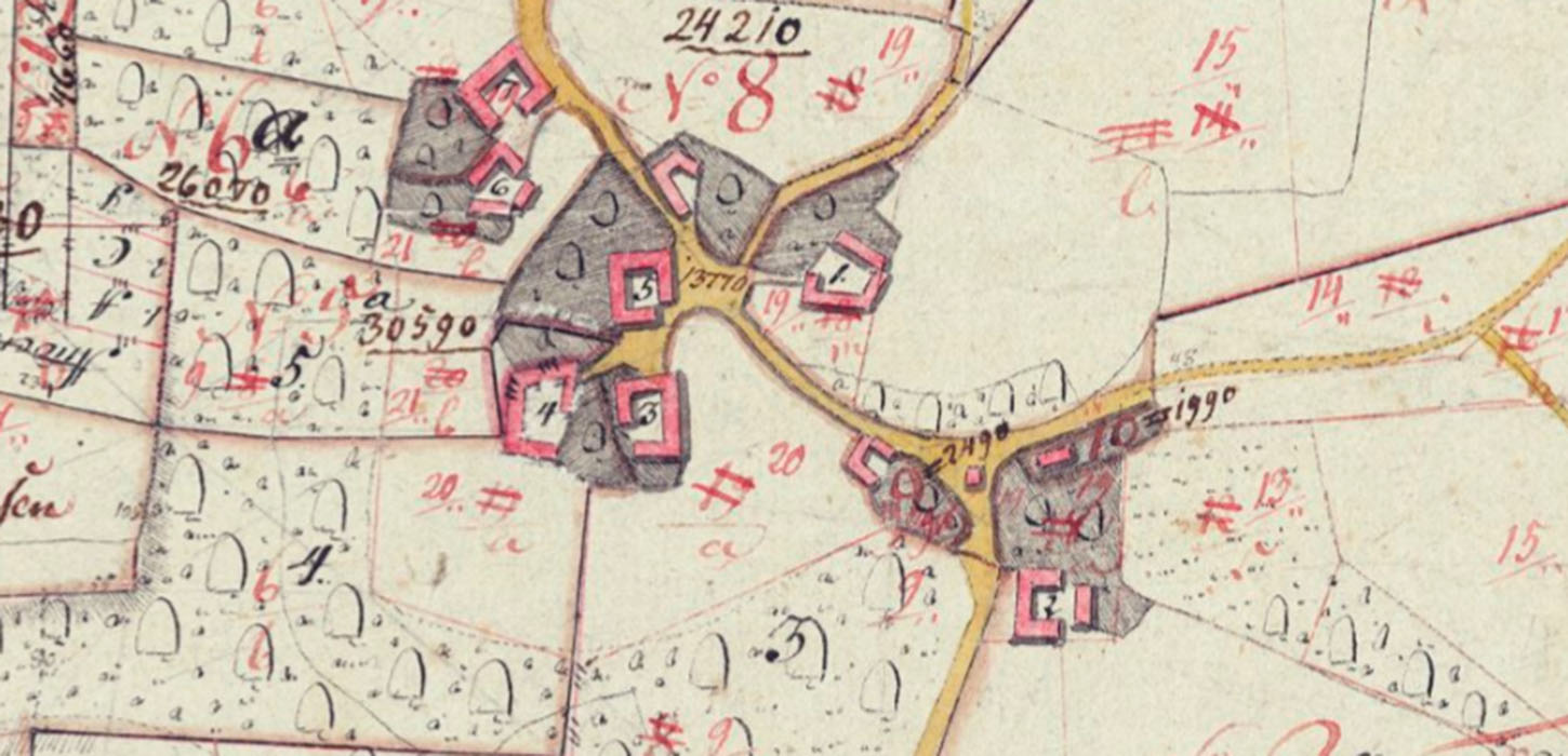 Lindeskov på matrikelkort fra 1805.