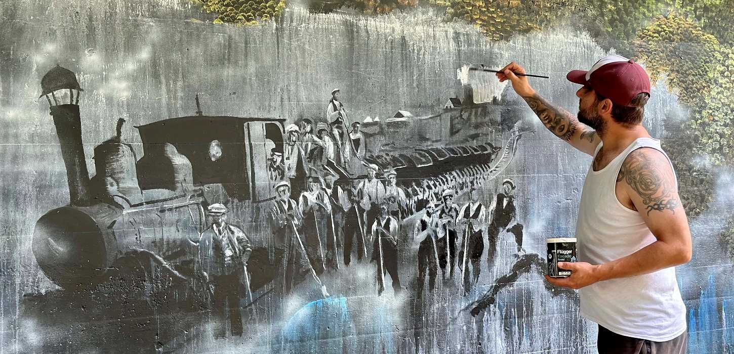 Se på imponerende street art i Langå sogn i Nyborg, Fyn