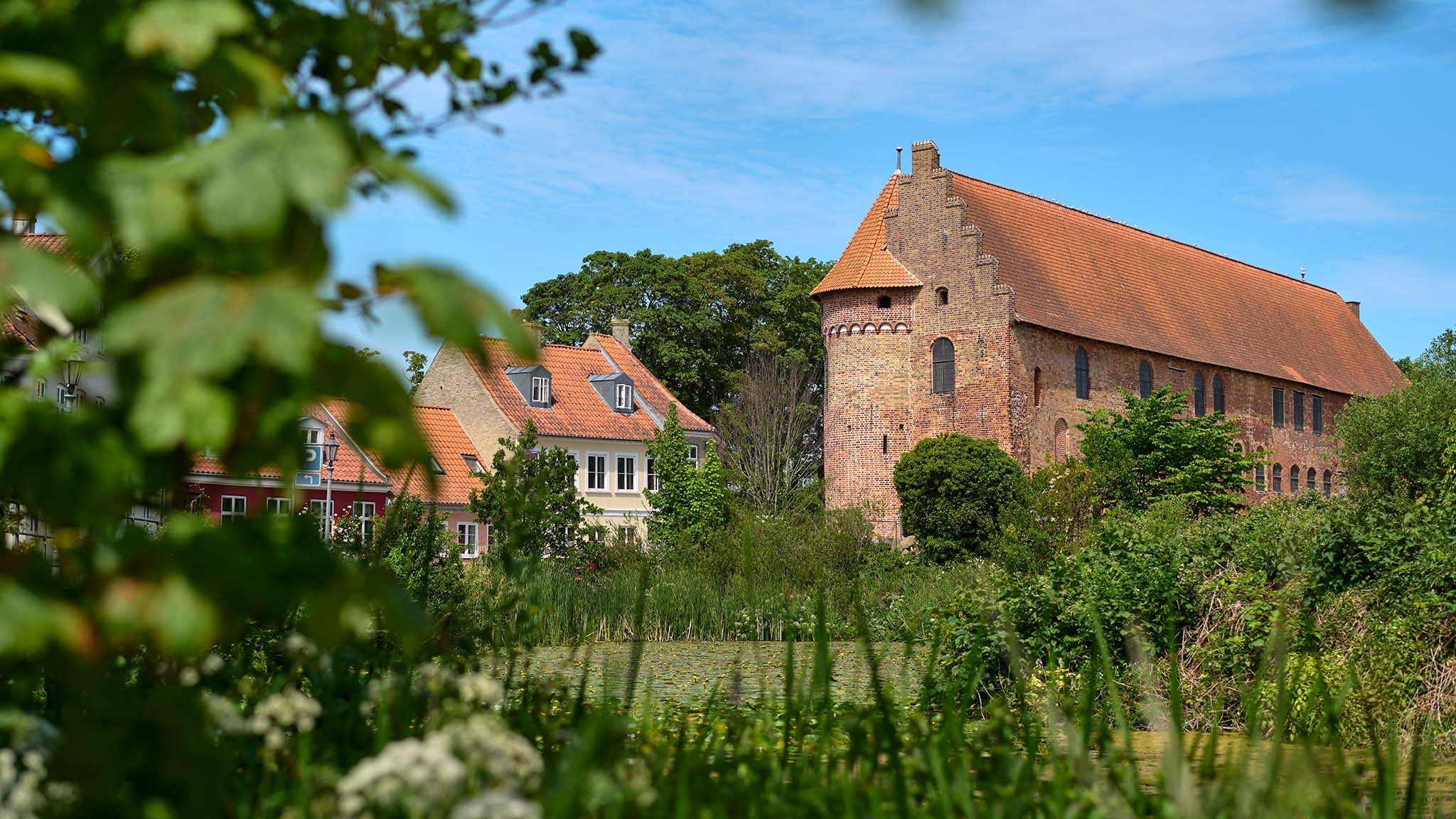 Königsburg Schloss Nyborg bei strahlendem Sonnenschein